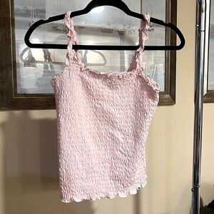 Abercrombie kids 15/16 (women’s XS) pink ruched top.  BNWOT